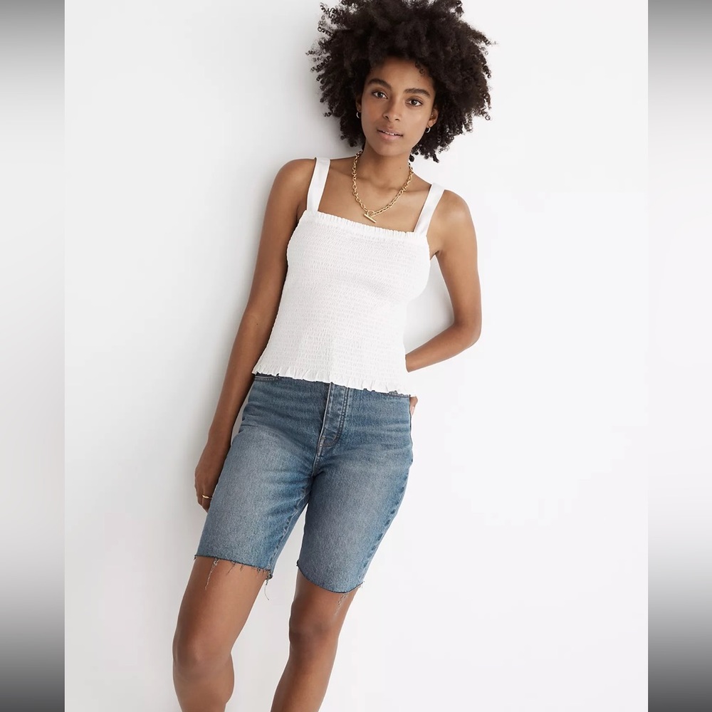 NWT Madewell Lucie smocked tank top